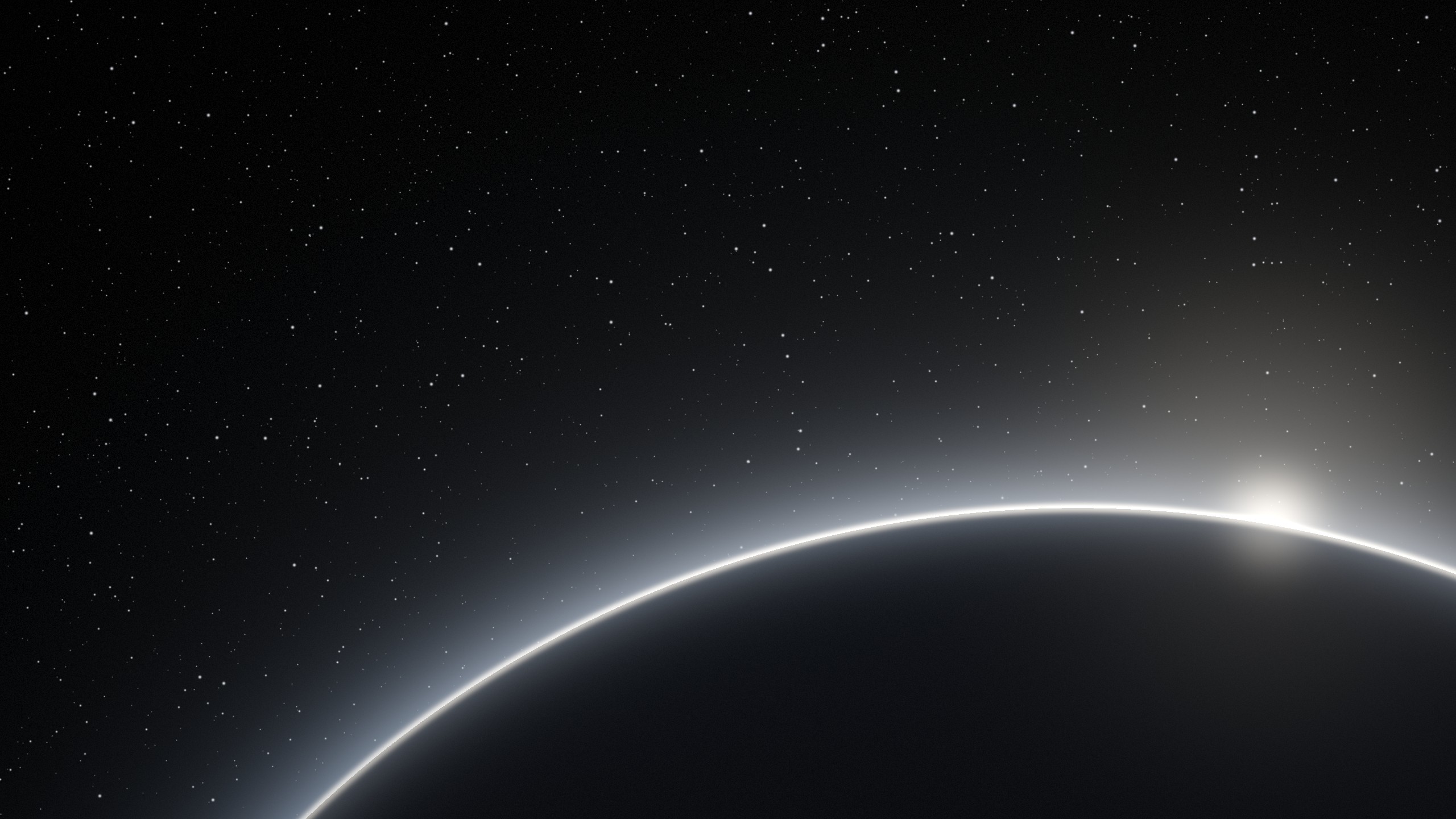 Earth's horizon seen from orbit